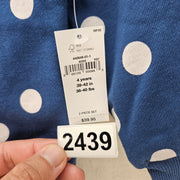GAP KIDS 4 YEAR OLD 2 PIECE SET BLUE POKADOT NWT