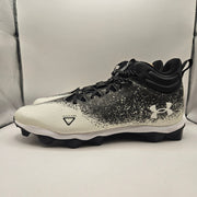 UNDER ARMOUR MEN'S 16 SPOTLIGHT FRANCHISE 2.0 FOOTBALL CLEATS NWOB BLACK WHITE