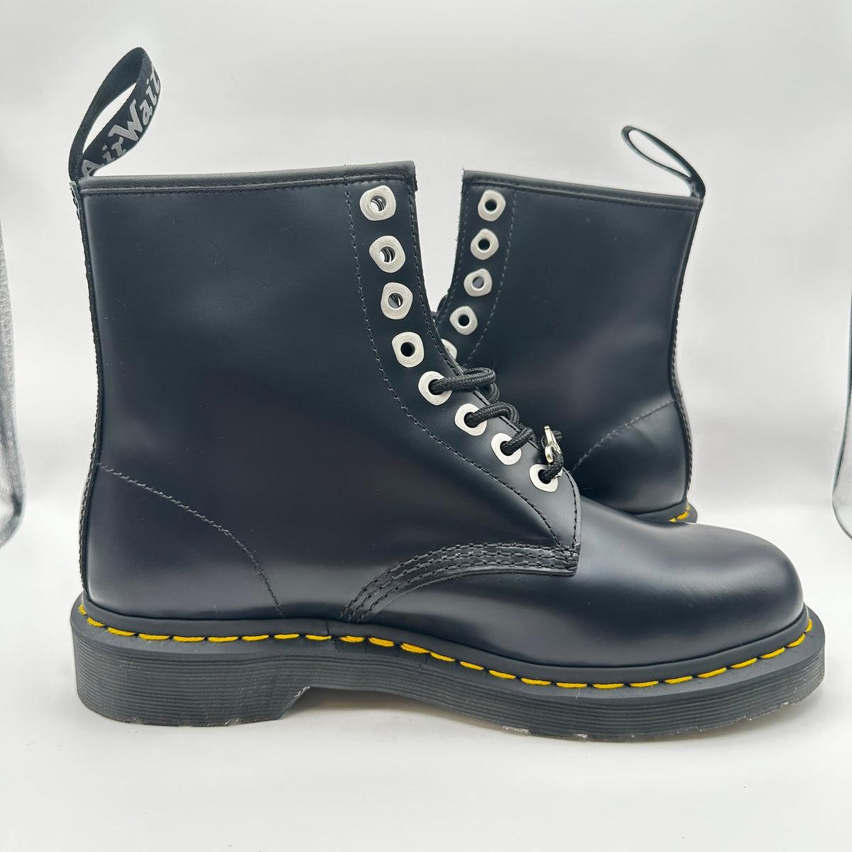 Dr. Doc Martens 1460 Zip Smooth Leather Lace-up Boots Black Size 8 Men’s New