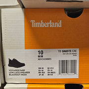 TIMBERLAND MEN'S 10 VOYAGER PARK LOW LACE SNEAKER BLACKOUT MESH NIB