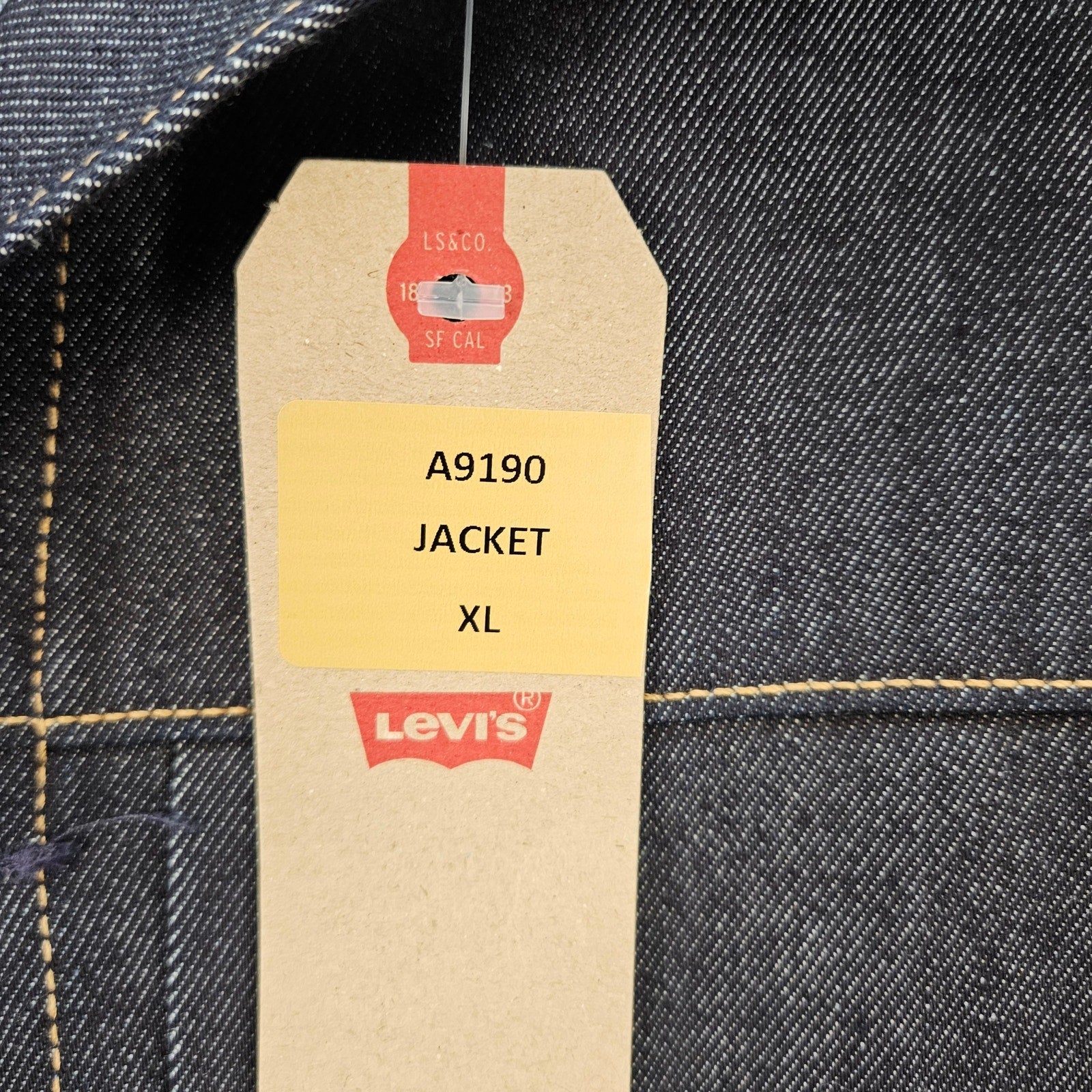 LEVI'S MEN'S XL 1953 TYPE II A9190 WELLTHREAD TRUCKER VINTAGE STYLE JACKET NWT