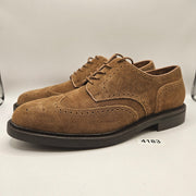 POLO RALPH LAUREN MEN'S 10 ASHER WINGTIP SUEDE BROWN OXFORD DRESS 17623 NWOB