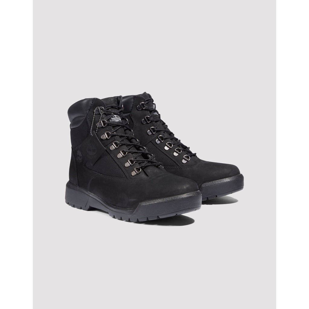 TIMBERLAND MEN'S 10 FIELD BOOT LACEUP WP BLACK NUBUCK NIB