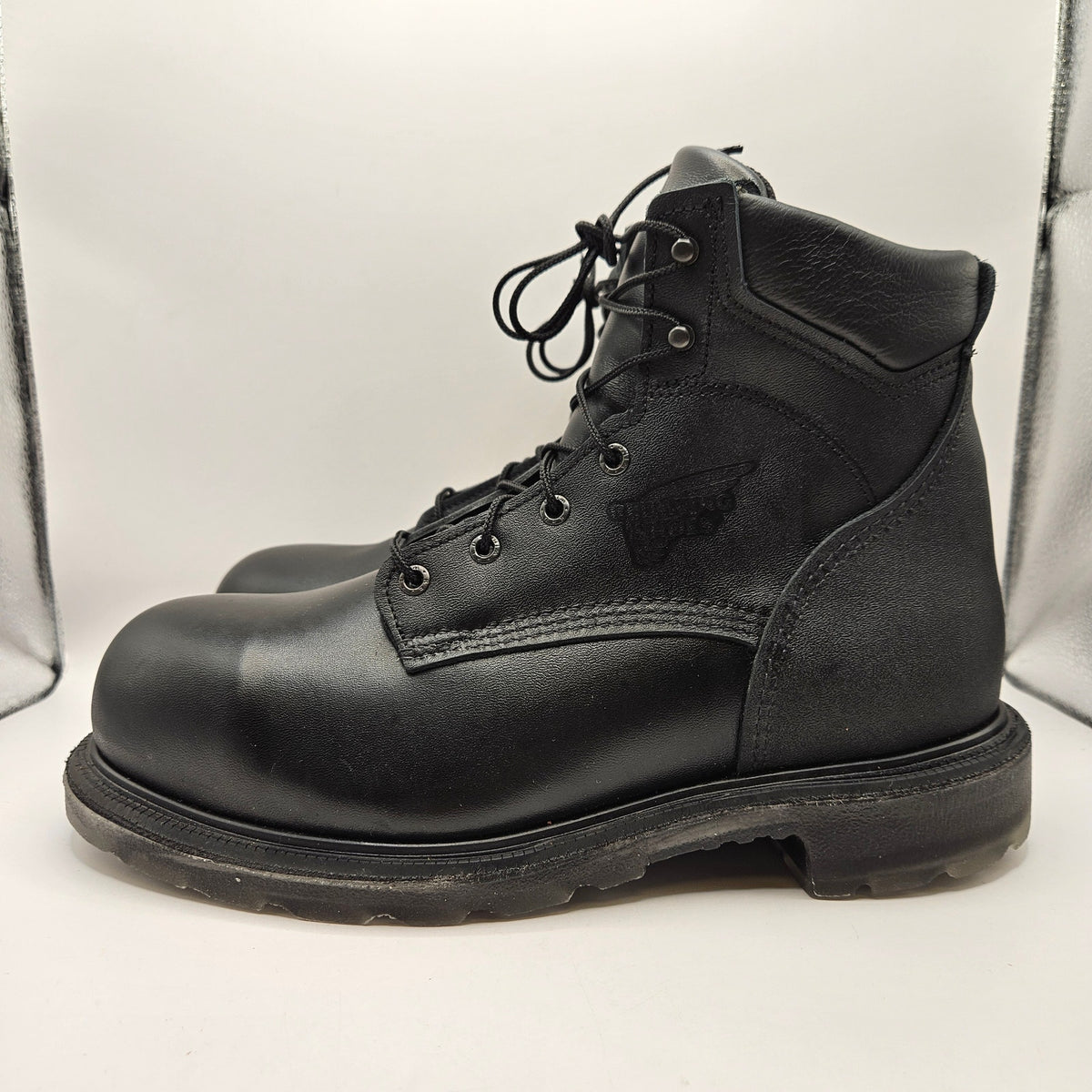 RED WING MEN'S 10 EE WIDE BLACK 3507 SUPERSOLE BOOTS STEEL TOE MADE IN USA SAFETY
