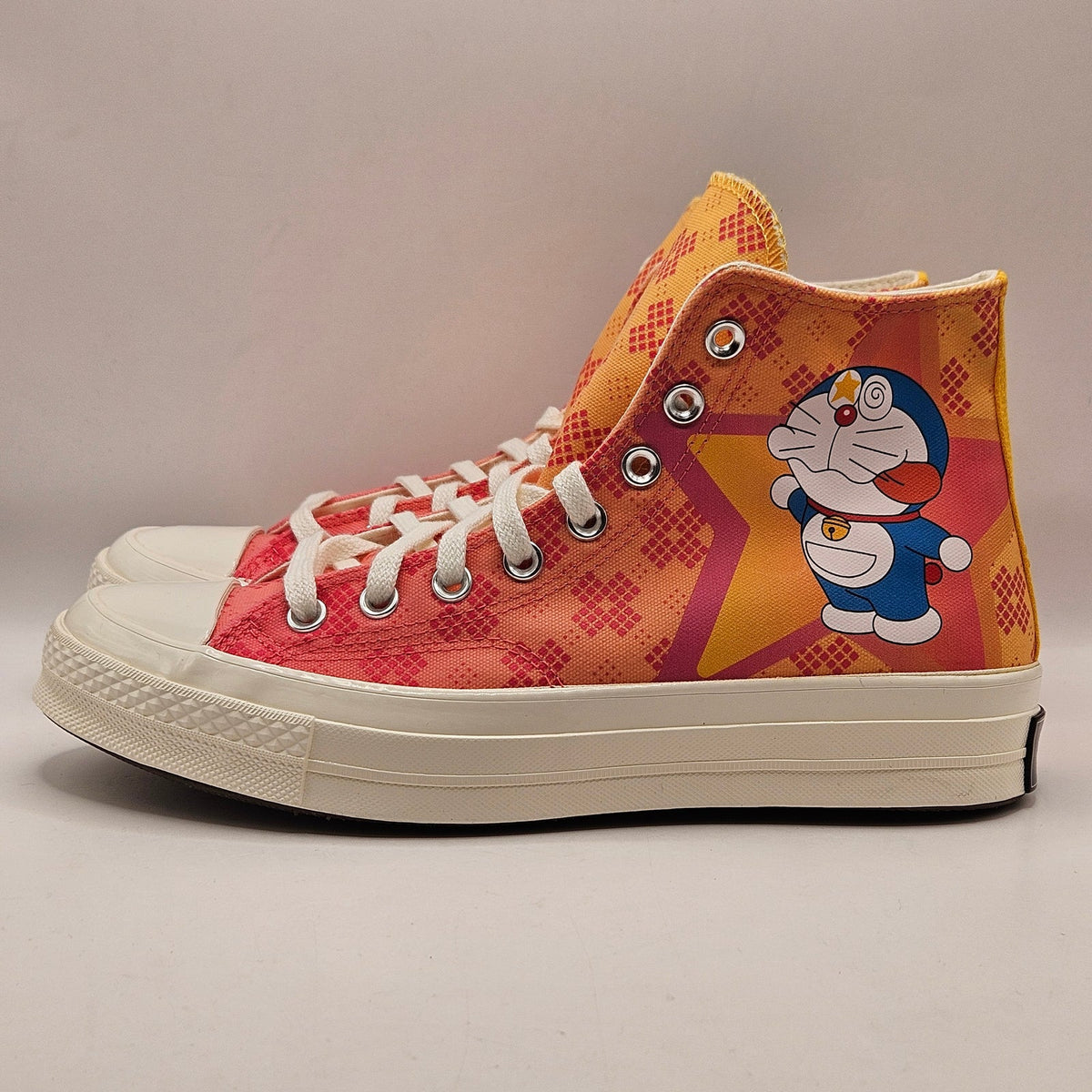 CONVERSE MEN'S 8 CHUCK 70 HIGH DORAEMON PINK A15790C CANVAS SNEAKER