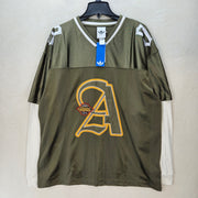 ADIDAS MEN'S LARGE ORIGINALS TREFOIL OG 2 IN 1 JERSEY OLIVE STRATA KS5329