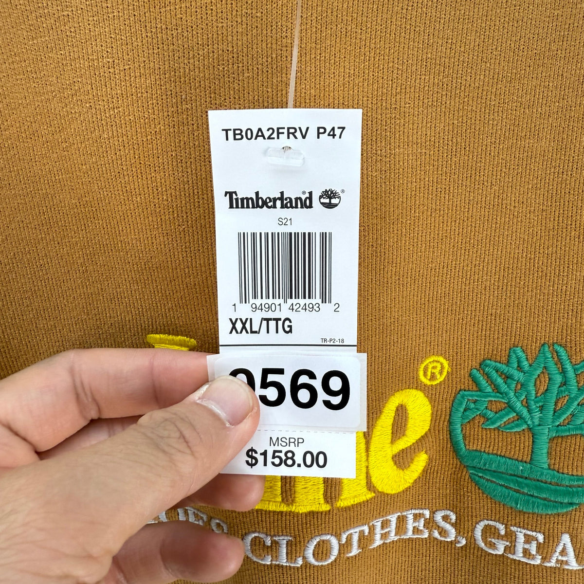 TIMBERLAND X BEELINE XX-LARGE WHEAT HOODIE Heavy Cotton Material by BBC