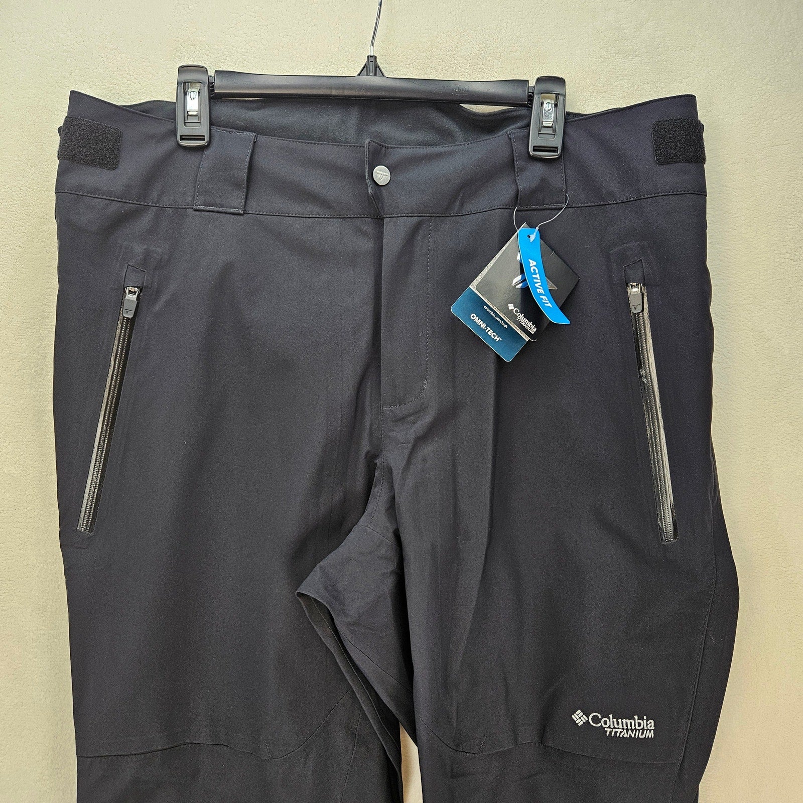 COLUMBIA WOMEN'S XL TITANIUM PLATINUM PEAK III 3L PANT BLACK OMNI TECH SKI SNOW