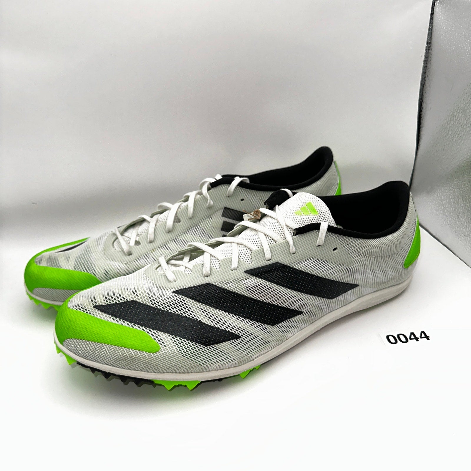 Adidas Adizero XCS Mens 15 Running Cleats White Solar Green GX6681