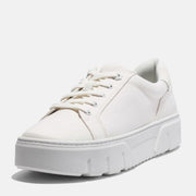 TIMBERLAND WOMEN'S 9 LAUREL COURT LOW LACE SNEAKER WHITE CANVAS NIB