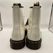 DR MARTENS MEN'S 9 1460 SMOOTH WHITE BOOTS 11822 8 EYES HIGH TOP LEATHER