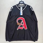 ADIDAS MEN'S LARGE ORIGINALS TREFOIL OG 2 IN 1 JERSEY BLACK RED RARE KS5328
