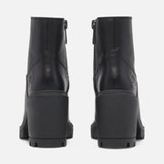 TIMBERLAND WOMEN'S 10 ALLINGTON HEIGHTS MID ZIP BOOT BLACK FULL GRAIN NIB