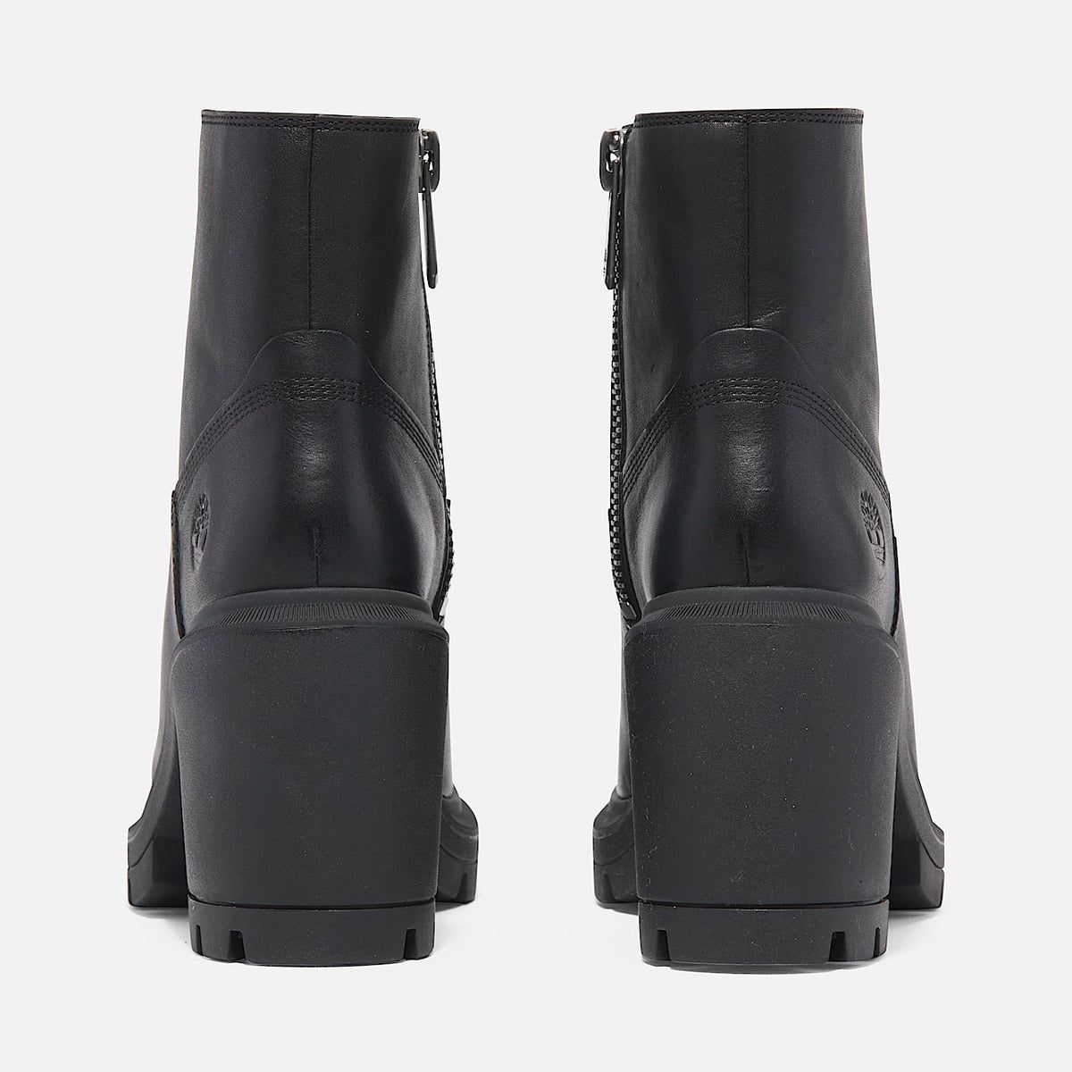 TIMBERLAND WOMEN'S 10 ALLINGTON HEIGHTS MID ZIP BOOT BLACK FULL GRAIN NIB