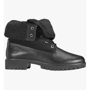 TIMBERLAND WOMEN'S 6.5 JAYNE WATERPROOF TEDDY FLEECE FOLD DOWN BOOT BLACK NIB