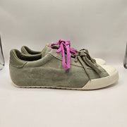 CONVERSE WOMEN'S 11 CHUCK TAYLOR LO OX SUEDE LT FIELD SURPLUS GREEN LACE 19132C
