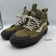 VANS Mens 6.5 MTE Sk8 Hi Olive Green Winter Sneaker