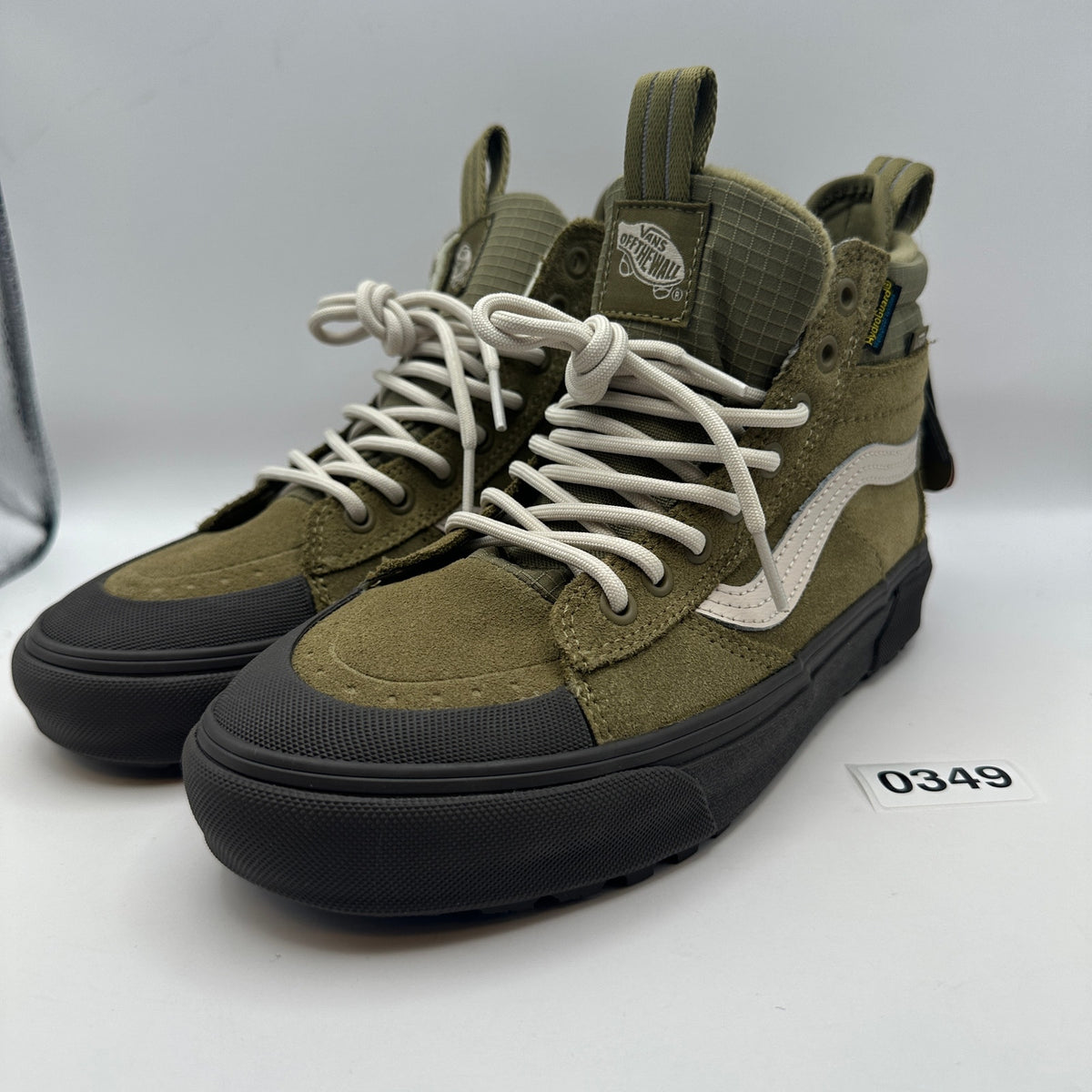 VANS Mens 6.5 MTE Sk8 Hi Olive Green Winter Sneaker