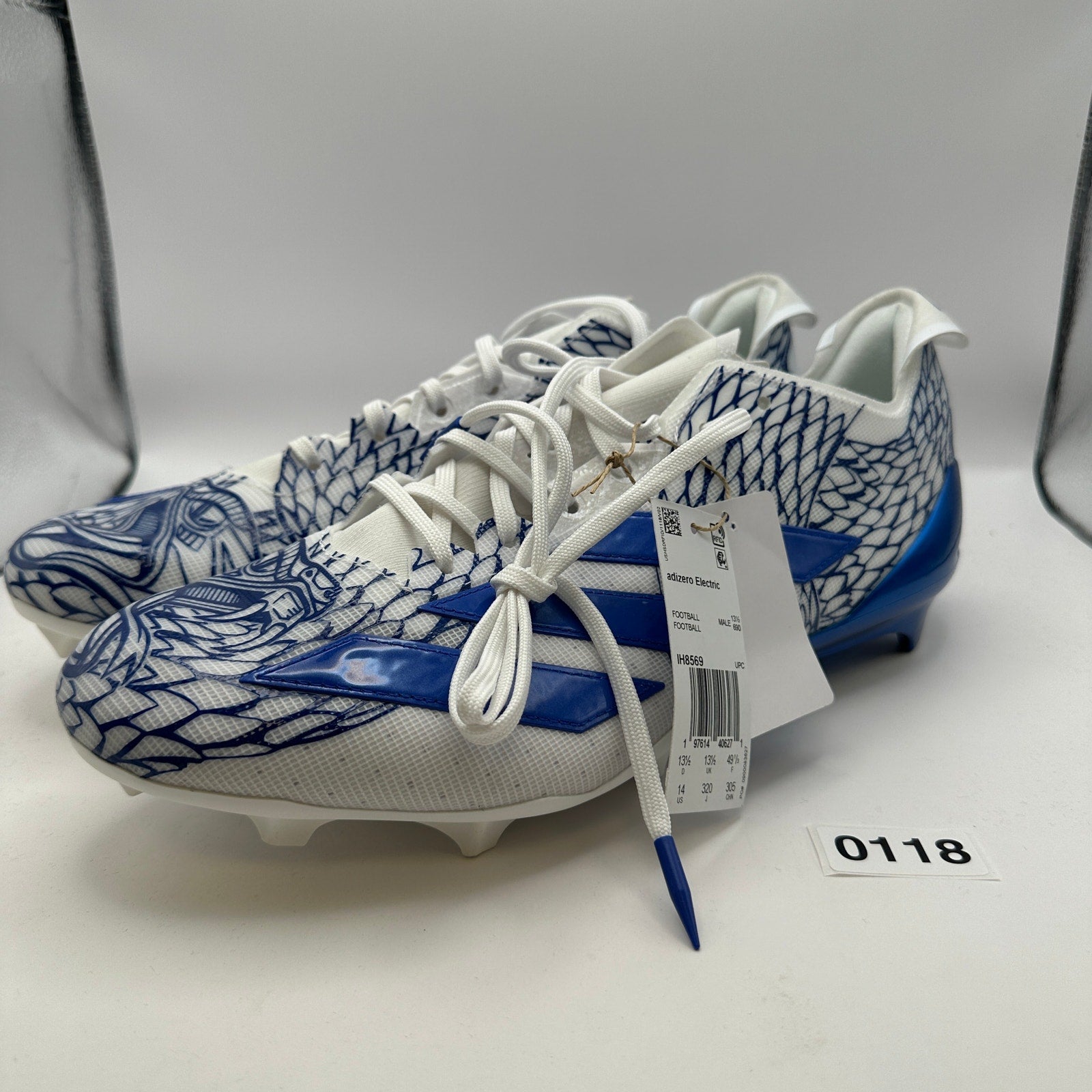 ADIDAS Adizero Mens 14 Electric Football Cleats Graffiti Blue/White IH8569