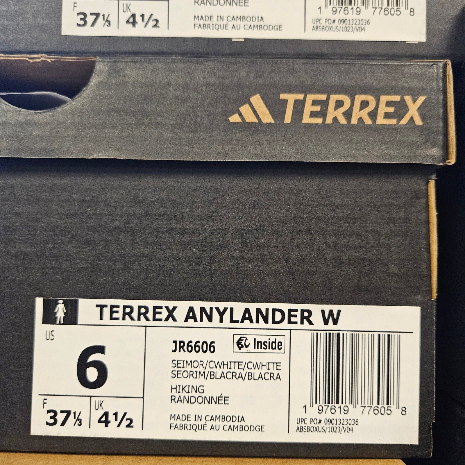 ADIDAS WOMEN'S 6 TERREX ANYLANDER JR6606 BLUE WHITE NIB