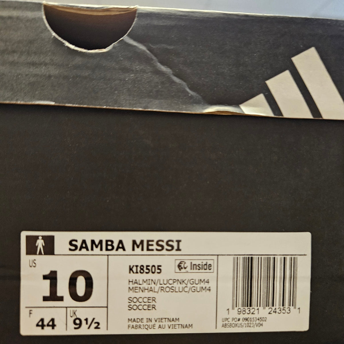 ADIDAS MEN'S 10 SAMBA MESSI HALO MINT LUCID PINK KI8505 SOCCER THEME SOUTH BEACH