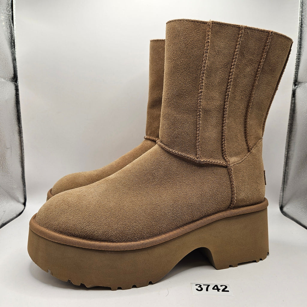 UGG WOMEN'S 11 CLASSIC TWIN SEAM HEIGHTS ZIP SUEDE PLATFORM BOOTS 1158313 NWOB