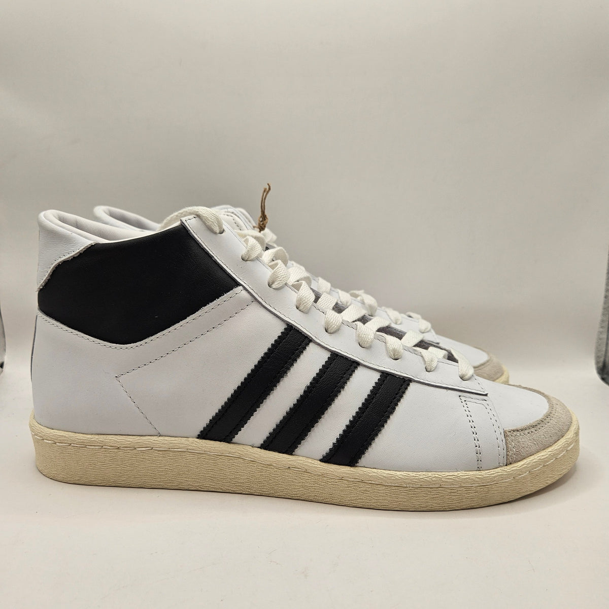ADIDAS ORIGINALS MEN'S 10 JABBAR HI BLACK WHITE FOOTWEAR JI3445 NWOB