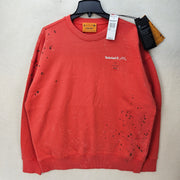 TIMBERLAND MEN'S LARGE A-COLD-WALL FUTURE PULLOVER SWEATSHIRT CORAL RED $300