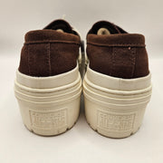 CONVERSE WOMEN'S 9 LUGGED HEEL PLATFORM LOAFER SUEDE BROWN TASSEL A15552C