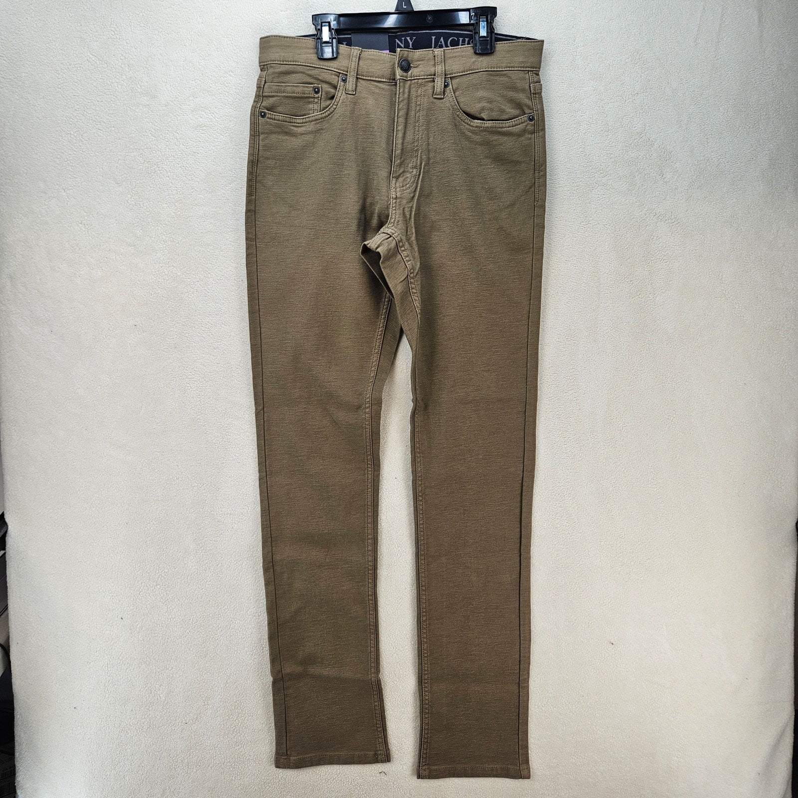 JACHS NEW YORK MEN'S 30X34 TAN MIDE WEIGHT 5 POCKET STRETCH PANT NWT