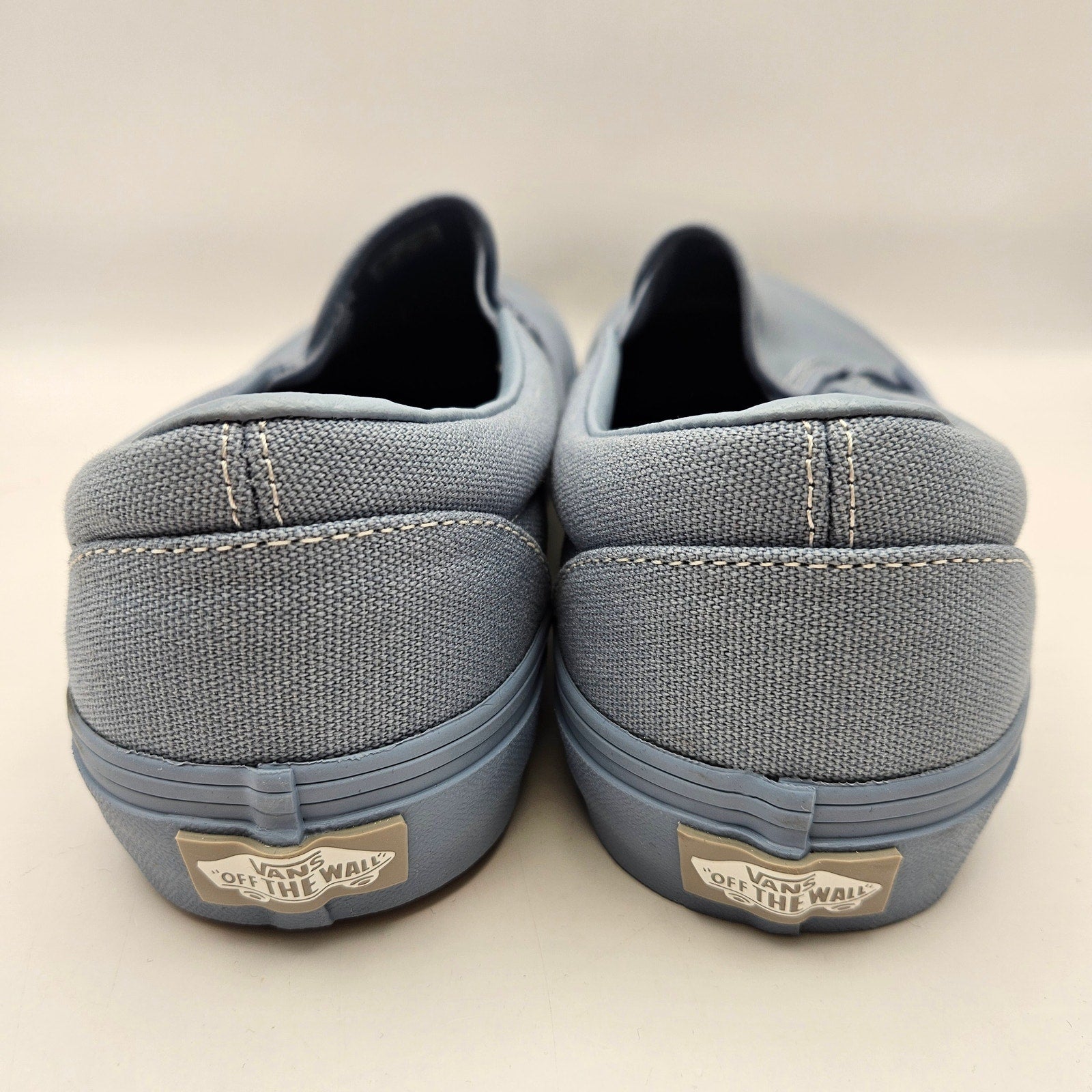 VANS MEN'S 9.5 CLASSIC SLIP ON PASTEL MONO DUSTY BLUE NWOB