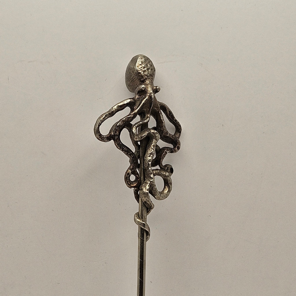 PERRY GARGANO OCTOPUS STIRRING SPOON SILVERPLATE BARWARE 12"