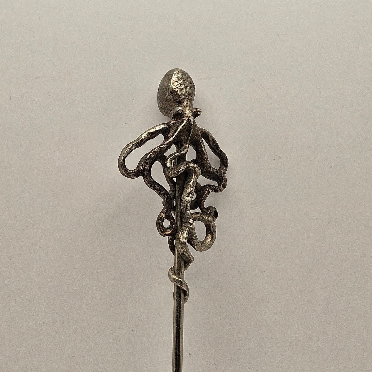 PERRY GARGANO OCTOPUS STIRRING SPOON SILVERPLATE BARWARE 12"