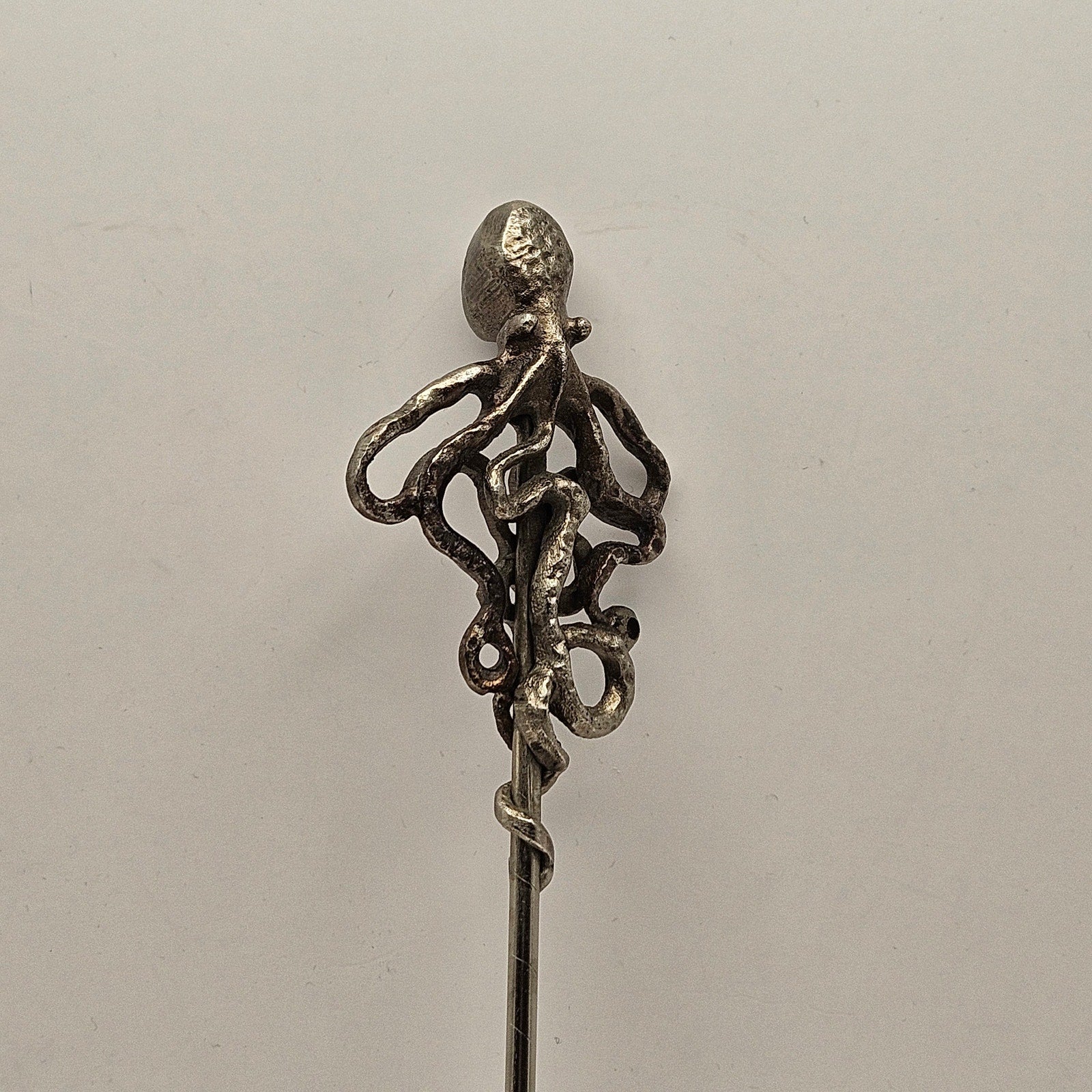 PERRY GARGANO OCTOPUS STIRRING SPOON SILVERPLATE BARWARE 12"