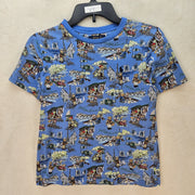 POLO RALPH LAUREN BOYS MEDIUM(10-12) BLUE GRAPHICS TSHIRT