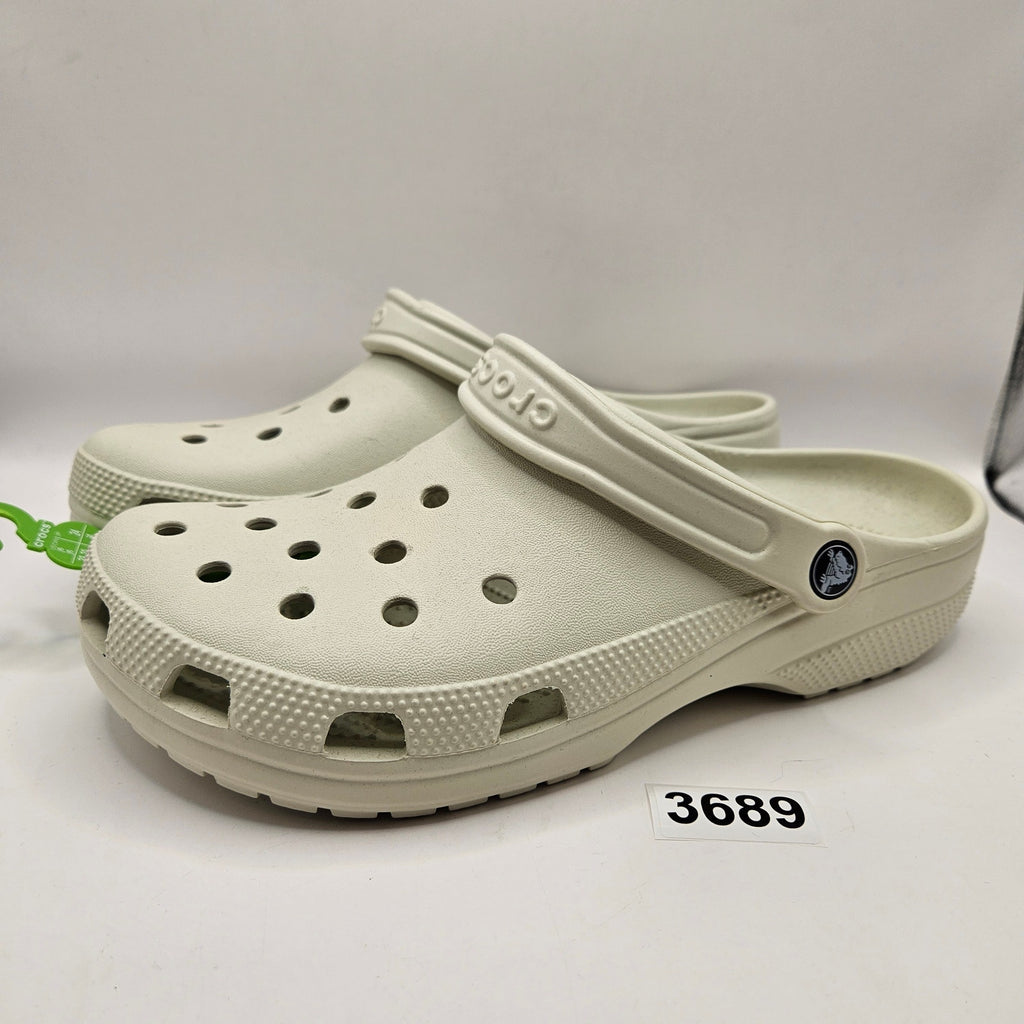 CROCS M9 W11 CLASSIC CLOG WHITE BONE UNISEX COMFORT CASUAL SHOES NWT