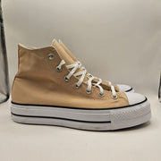 CONVERSE WOMEN'S 11 CTAS LIFT HI PLATFORM TRUE COASTAL DUNE A11874F NWOB
