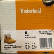 TIMBERLAND WOMEN'S 6 LINDEN WOODS MID LACE WP WHEAT TB1A1KGC231 NIB