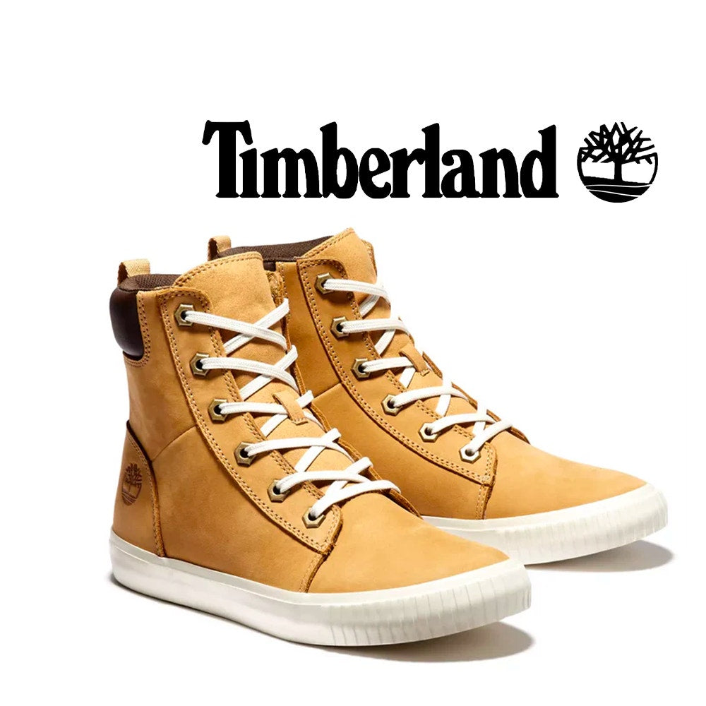 TIMBERLAND WOMEN'S 5.5 SKYLA BAY 6 INCH BOOTS WHEAT NUBUCK HI TOP SNEAKER NIB