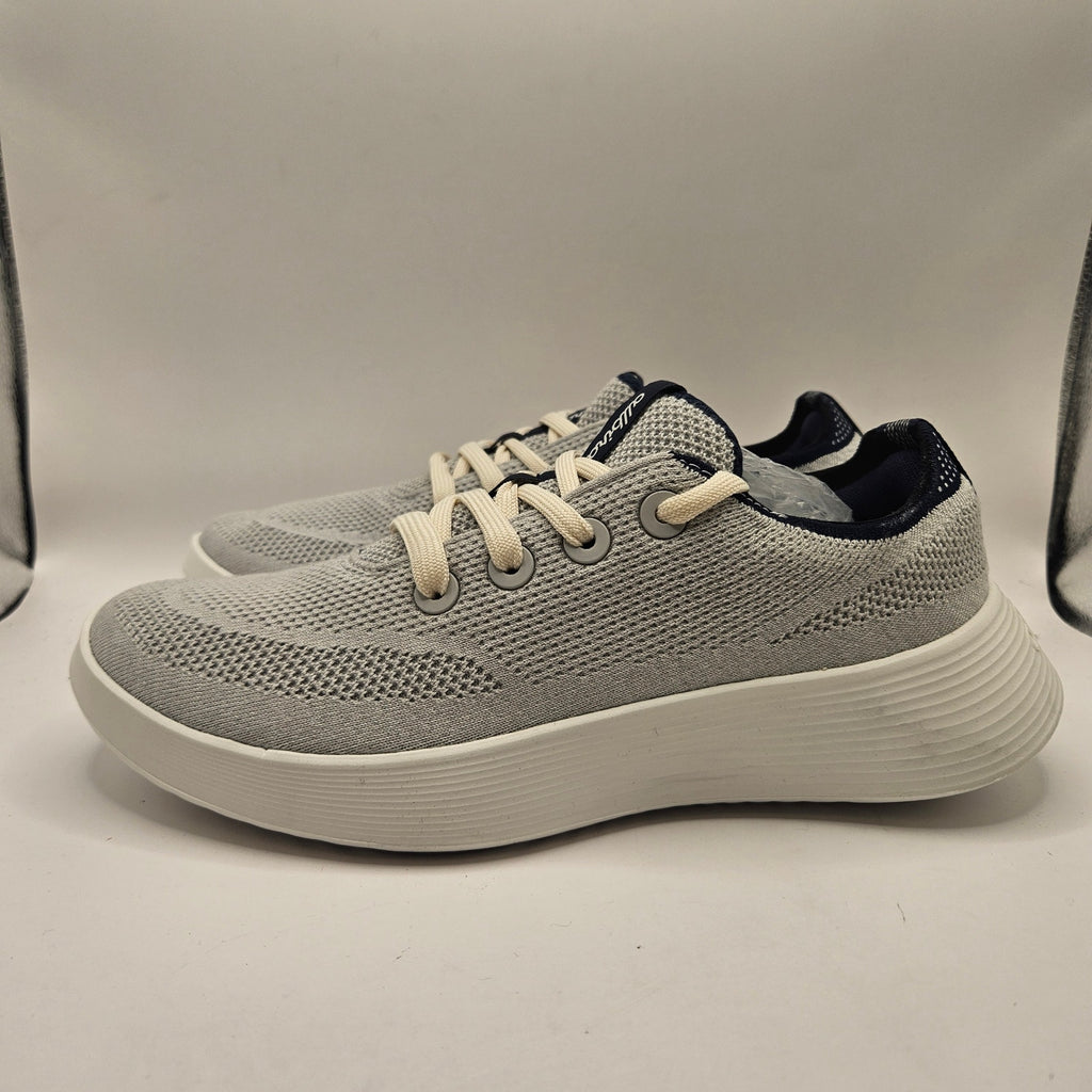 ALLBIRDS MEN'S 8 OFF WHITE TREE RUNNER GO GRAY NAVY NWOB
