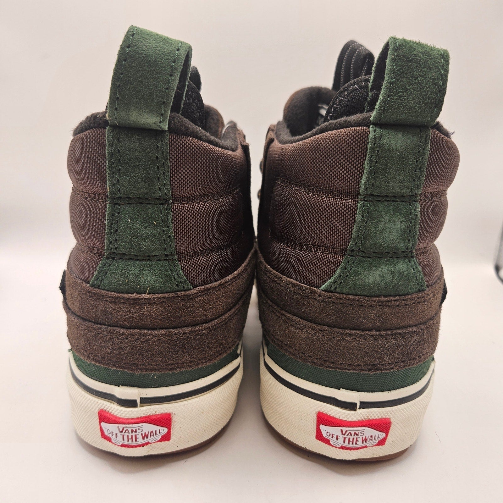 VANS MEN'S 7.5 SK8-HI DEL PATO MTE-2 UTILITY BOOTS BROWN GREEN NWOB WATERPROOF