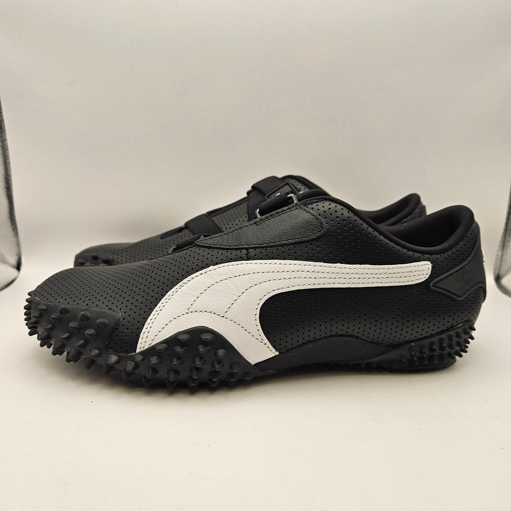 PUMA MEN'S 11.5 MOSTRO PERFORATED LEATHER PACK BLACK WHITE 397331-02 NWOB