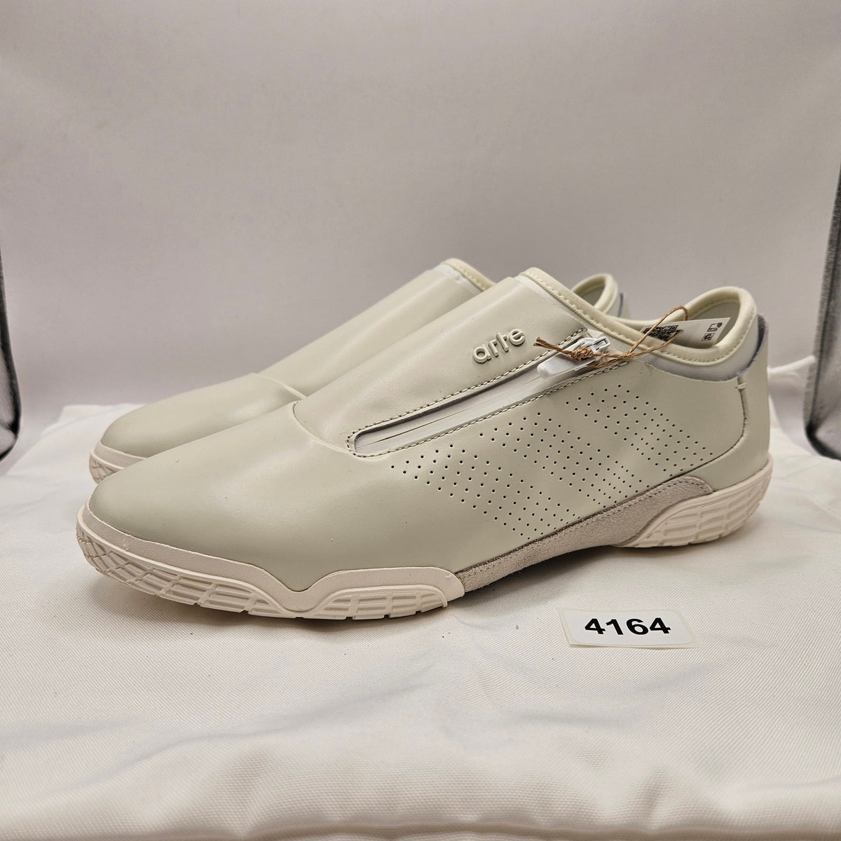 ADIDAS X ARTE ANTWERP MEN'S 9 TRIVELA CREAM WHITE NWOB KI5708 LOW TOP ZIP SNKR