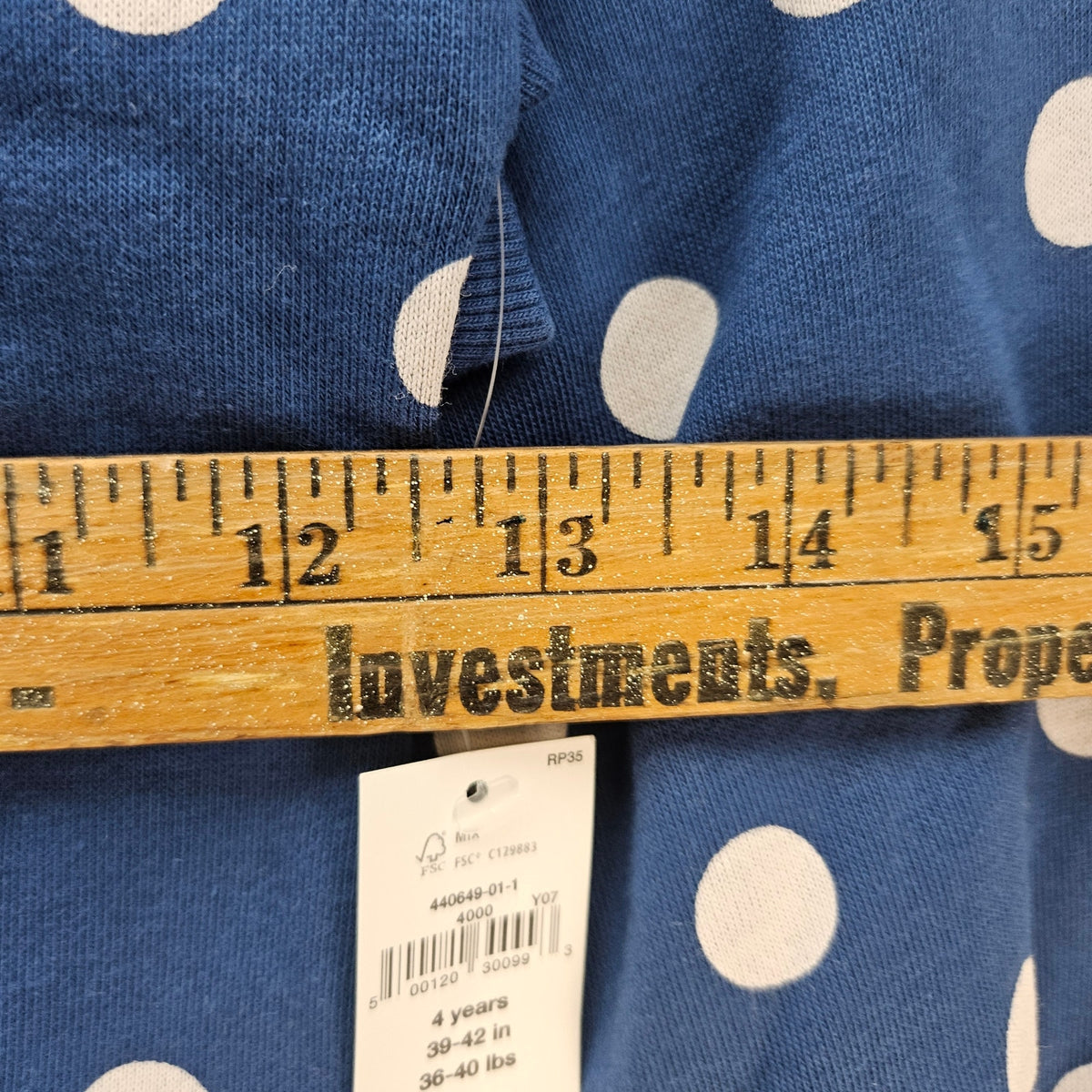GAP KIDS 4 YEAR OLD 2 PIECE SET BLUE POKADOT NWT