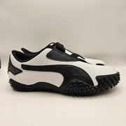 PUMA MOSTRO MEN'S 8 PERFORATED LEATHER PACK SNEAKERS WHITE BLACK 397331-01