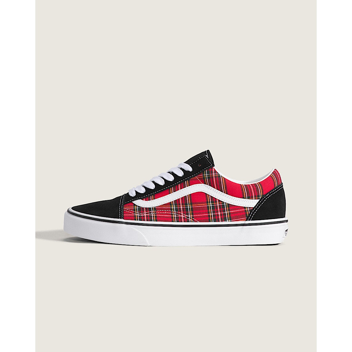 VANS MEN'S 9.5 OLD SKOOL PLAID RED LOW TOP SNEAKER NIB VN000E9TRED