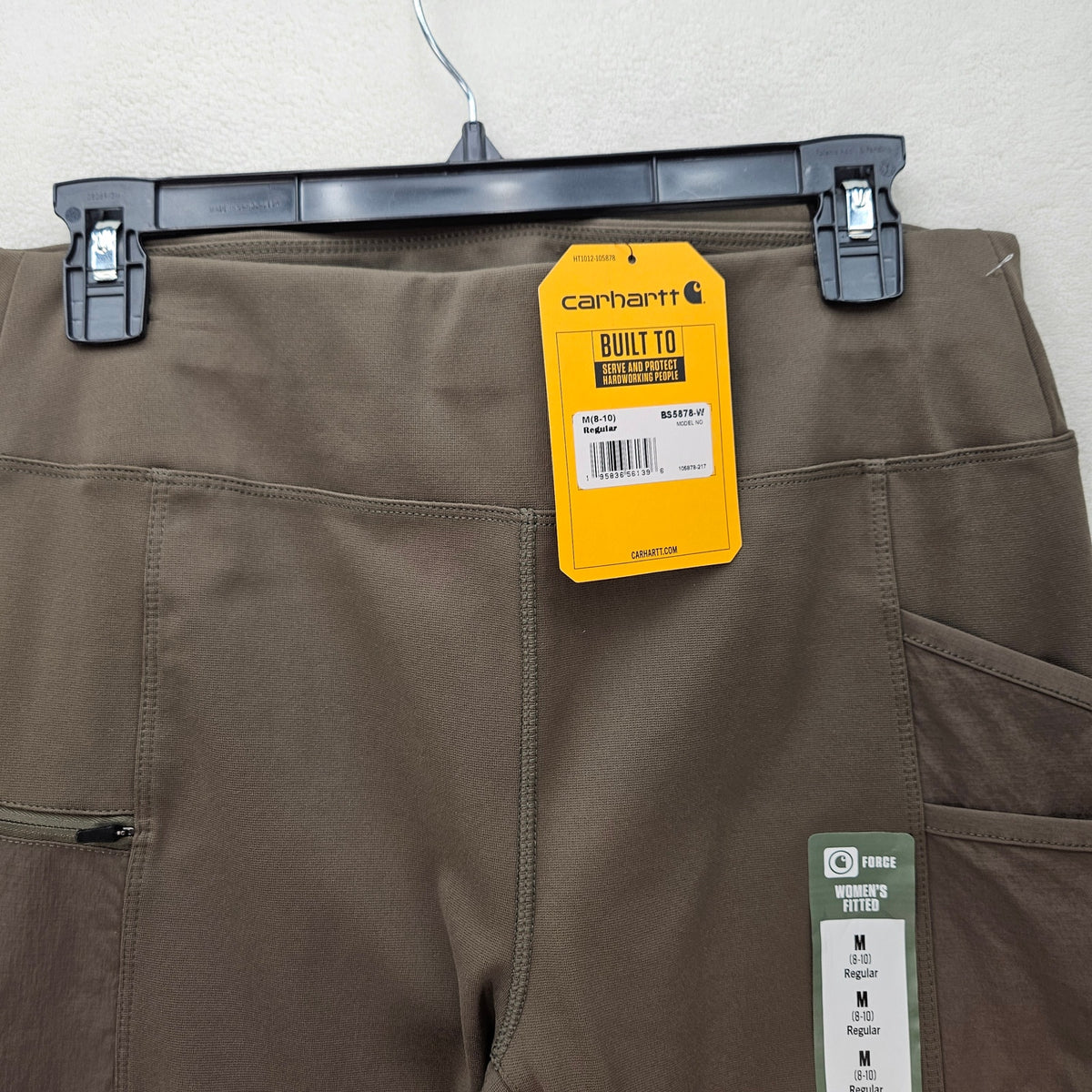 CARHARTT WOMEN'S MEDIUM FORCE FITTED LIGHTWEIGHT UTILITY SHORTS TARMAC BS5878