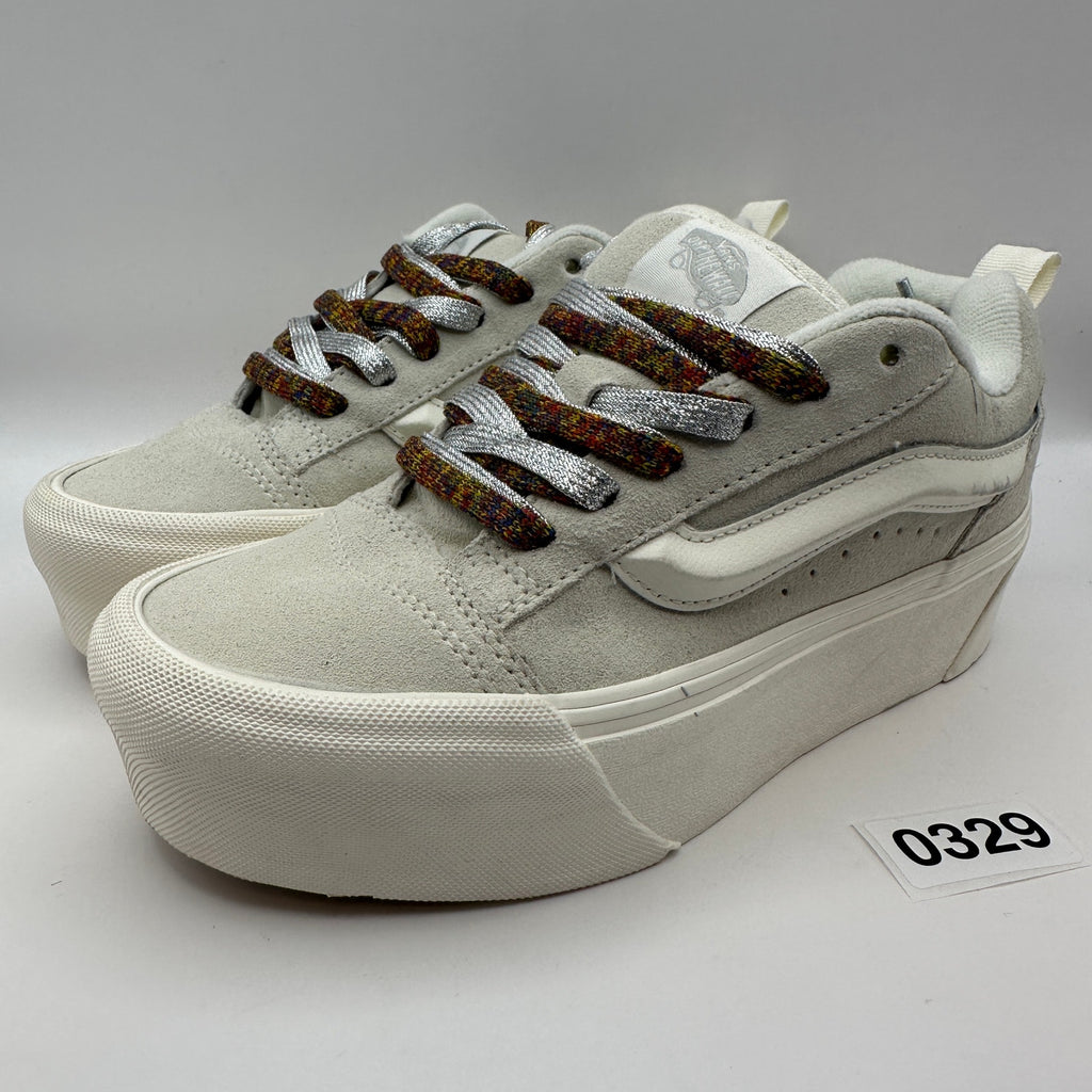 Vans Women's 5 Platform Suede Leather Gray/White