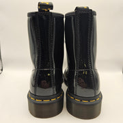 DR MARTENS WOMEN'S 6 1460 W BLACK PATENT LEATHER COMBAT BOOTS NWOB
