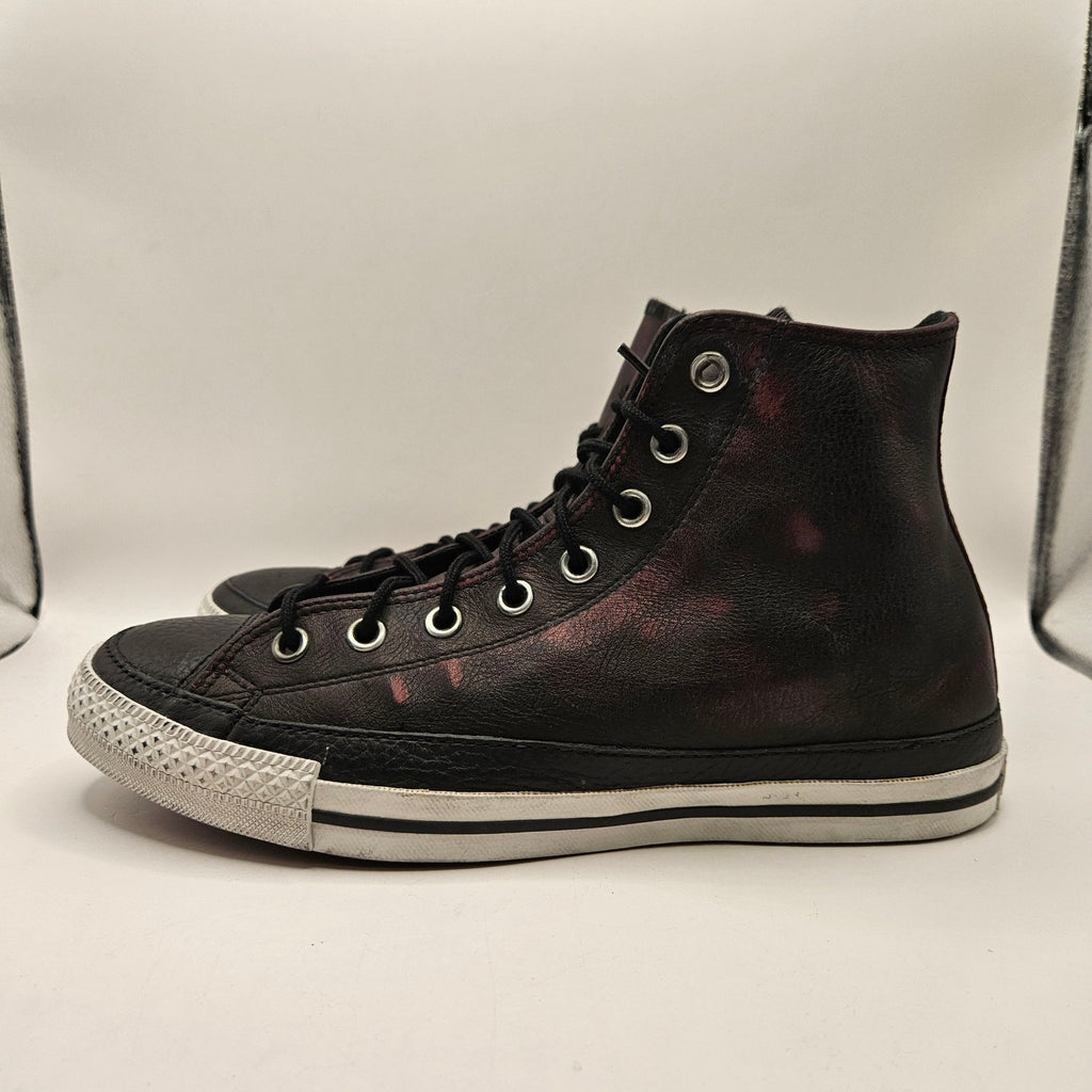 CONVERSE RARE M7.5 W9.5 CHUCK TAYLOR LEATHER HI BLACK CRANBERRY 125569C NWOB